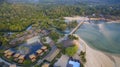 Aerial view of payam island sea beach in ranong province andaman Royalty Free Stock Photo