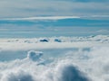 Aerial view of the peaks of Himalaya from Nagarkot, Nepal Royalty Free Stock Photo