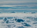 Aerial view of the peaks of Himalaya from Nagarkot, Nepal Royalty Free Stock Photo