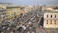 Aerial view of pedestrian crossing of Ligovsky prospect, Moscow railway station