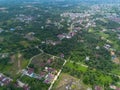 Aerial View of Pekanbaru city skyline, Riau, Indonesia.