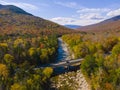 White Mountain in fall aerial view, New Hampshire, USA Royalty Free Stock Photo