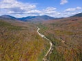 White Mountain in fall aerial view, New Hampshire, USA Royalty Free Stock Photo