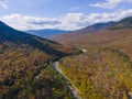 White Mountain in fall aerial view, New Hampshire, USA Royalty Free Stock Photo