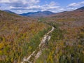 White Mountain in fall aerial view, New Hampshire, USA Royalty Free Stock Photo