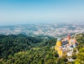 Aerial View Of Pena Palace Sintra, Portugal