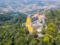 Aerial View Of Pena Palace Sintra, Portugal