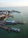 Aerial view Penang Rapid ferry terminal.