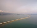 Aerial view Penang Second Bridge