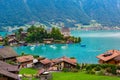 Swiss village Iseltwald, Switzerland Royalty Free Stock Photo