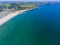 Aerial view of Pentewan Sands Cornwall Royalty Free Stock Photo
