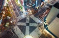 Aerial view of a big intersection in Tokyo Royalty Free Stock Photo