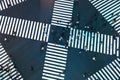 Aerial view of a big intersection in Tokyo Royalty Free Stock Photo