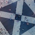 Aerial view of a big intersection in Tokyo Royalty Free Stock Photo