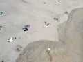 Aerial view of people enjoying the beach at Coronado Island, San Diego, California, USA Royalty Free Stock Photo