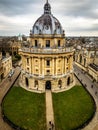 Aerial view of Radcliffe Camera library, Oxford University, England Royalty Free Stock Photo