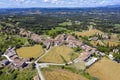 Aerial view of Perafita, a Spanish municipality in the province of Barcelona, in the Osona region. Spain