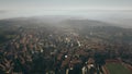 Aerial view of Perugia and surrounding landscape of Umbria, Italy