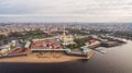 Aerial view of Peter and Paul Fortress Royalty Free Stock Photo