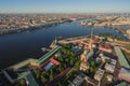 Aerial view of Peter and Paul Fortress Royalty Free Stock Photo