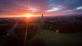 Aerial view. Phoenix park and Wellington Monument. Dublin. Ireland