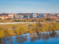 Aerial view photo of new Kaunas city center with modern office buildings Royalty Free Stock Photo