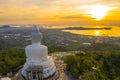 Aerial view Phuket Big Buddha is one of the island most important and revered landmarks on the island