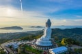 Aerial view Phuket Big Buddha is one of the island most important and revered landmarks on the island