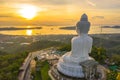 Aerial view Phuket Big Buddha is one of the island most important and revered landmarks on the island