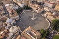 Aerial view of Piazza del Popolo Royalty Free Stock Photo