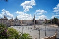Aerial view of Piazza del Popolo, Rome, Italy Royalty Free Stock Photo