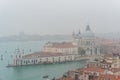 Venice, ITALY - October, 2017: Aerial view of Piazza San Marco and the Campanile in Venice, one of the most famous landmarks in It Royalty Free Stock Photo