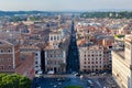 View of Piazza Venezia and Via del Corso in the center of Rome, Italy Royalty Free Stock Photo