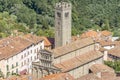 Aerial view of Piazza Vittorio Veneto square, Villa Basilica, Lucca, Italy Royalty Free Stock Photo