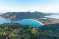 Aerial view of picturesque beach and mountains Royalty Free Stock Photo