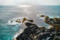 Aerial view picturesque nature of Azores