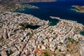 Aerial view of the picutresque town of Aghios Nikolaos