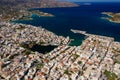 Aerial view of the picutresque town of Aghios Nikolaos