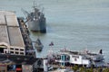 Aerial view of Pier 45 in Fisherman Wharf San Francisco CA Royalty Free Stock Photo