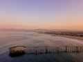 Aerial view of the pier near Venice beach Royalty Free Stock Photo