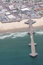 Aerial view of pier at Pismo Beach, CA Royalty Free Stock Photo