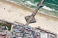 Aerial view of pier at Pismo Beach, CA Royalty Free Stock Photo