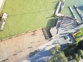 Aerial view Pier 1 waterfront in San Francisco, California, USA Royalty Free Stock Photo