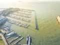 Aerial view Pier 1 waterfront in San Francisco, California, USA Royalty Free Stock Photo