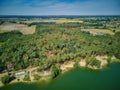 Aerial view of Pieskovna lake near Plavecky Stvrtok village