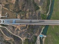 Aerial view of Pingtang bridge in Guizhou, China