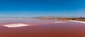 Pink salt ponds at Alviso Marina County Park Royalty Free Stock Photo