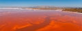 Pink salt ponds at Alviso Marina County Park Royalty Free Stock Photo