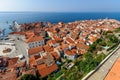 Aerial view of Piran town
