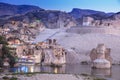 Aerial view of Pirin Ruins. Perre antik kenti, a small town of Commagene Kingdom later an important local center of the Roman Empi Royalty Free Stock Photo